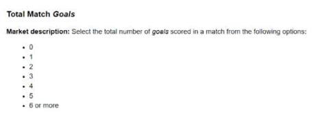 excluded number of goals meaning|Exact Goals Betting Market Explained .